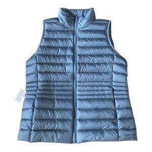 Lands’ End Blue Down Puffer Vest NWT Size Medium